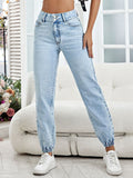 High Waist Jeans with Pockets