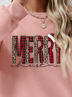 MERRY CHRISTMAS Round Neck Long Sleeve Sweatshirt