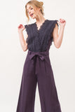 And The Why Laced Surplice Tie Waist Jumpsuit