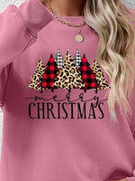 MERRY CHRISTMAS Round Neck Long Sleeve Sweatshirt