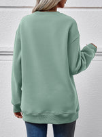 Round Neck Graphic Long Sleeve Sweatshirt