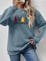 Round Neck Graphic Long Sleeve Sweatshirt