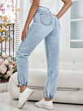 High Waist Jeans with Pockets