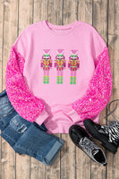 Sequin Nutcracker Dropped Shoulder Sweatshirt