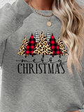 MERRY CHRISTMAS Round Neck Long Sleeve Sweatshirt