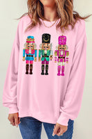 Nutcracker Graphic Round Neck Long Sleeve Sweatshirt