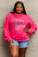 Simply Love Full Size Letter Graphic Long Sleeve Sweatshirt