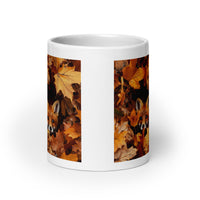 Three Foxes Design White Glossy Mug