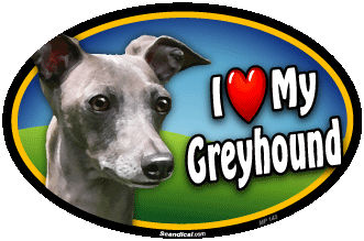 I Love My Greyhound Pet Magnet