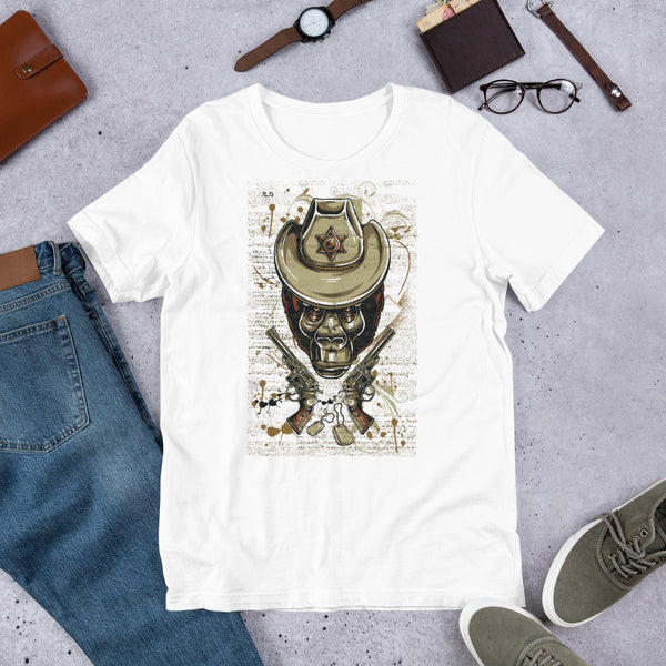 Monkey with Two Guns Short-Sleeve Unisex T-Shirt