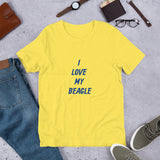 I Love My Beagle Short-Sleeve Unisex T-Shirt Bella + Canvas 3001