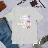 I Love Butterflies Short-Sleeve Unisex T-Shirt