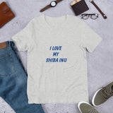 I Love My Shiba Inu Bella + Canvas 3001  Short-Sleeve Unisex T-Shirt