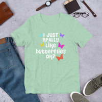 I Love Butterflies Short-Sleeve Unisex T-Shirt