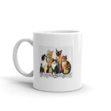 Watercolor Cats White Glossy Mug