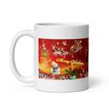Merry Christmas with Santa White Glossy Mug