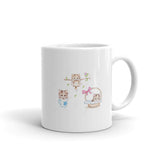 Three Cute Kittens White Glossy Mug