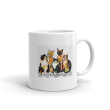 Watercolor Cats White Glossy Mug