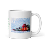 Wishing All A Happy Holiday Season White Glossy Mug