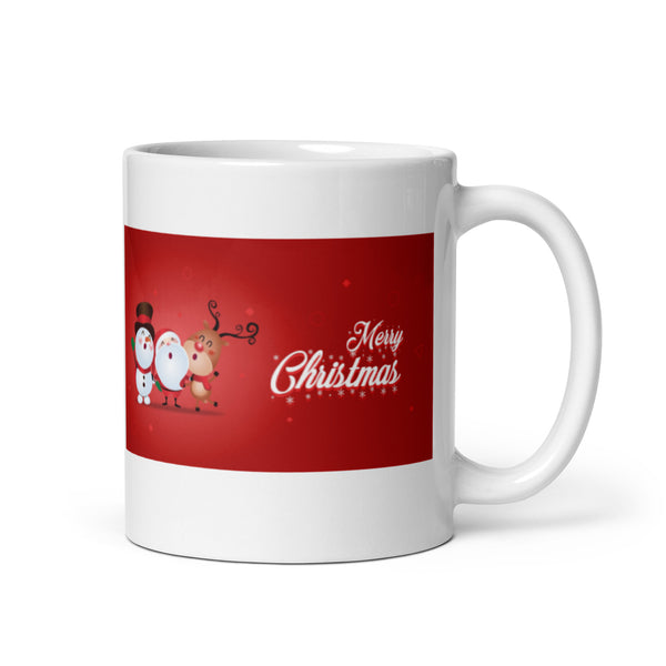 Holiday Merry Christmas White Glossy Mug