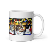 Three Kittens Wishing You A Very Merry Christmas White Glossy Mug