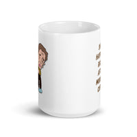 Comic Shit Happens White Glossy Mug