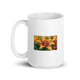 Flower Design Coffee Mug White Glossy Mug