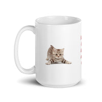 Funny Little Kitten Coffee Mug White Glossy Mug