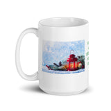 Wishing All A Happy Holiday Season White Glossy Mug