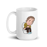 Comic Shit Happens White Glossy Mug