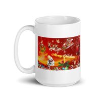 Merry Christmas with Santa White Glossy Mug