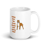 Morning Coffee with My Pitbull White Glossy Mug