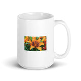 Flower Design Coffee Mug White Glossy Mug