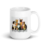 Watercolor Cats White Glossy Mug