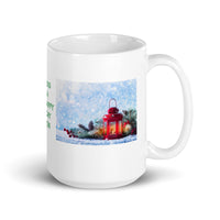 Wishing All A Happy Holiday Season White Glossy Mug