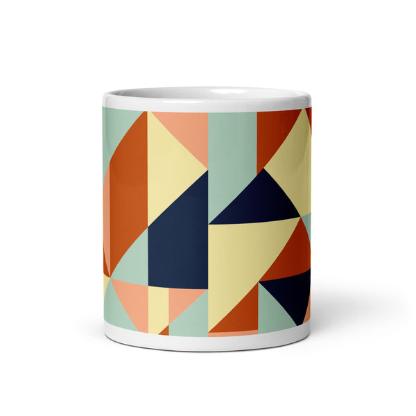 Abstract Art Design White Glossy Coffee Mug
